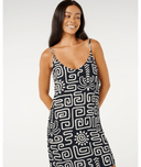 SUNSET LUAU MINI DRESS - BLACK/OFF WHITE