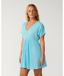 RIP CURL PREMIUM SURF S/S DRESS - SKY BLUE