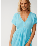 RIP CURL PREMIUM SURF S/S DRESS - SKY BLUE