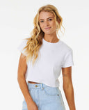 CLASSIC RIBBED TEE - OPTICAL WHITE