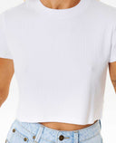 CLASSIC RIBBED TEE - OPTICAL WHITE