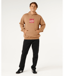 RIP CURL RIP SCRIPT ICON HOOD - MOCHA