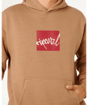 RIP CURL RIP SCRIPT ICON HOOD - MOCHA