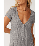RIP CURL VIBE SURF DRESS - BLACK/OFF WHITE