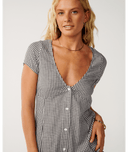RIP CURL VIBE SURF DRESS - BLACK/OFF WHITE