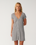 RIP CURL VIBE SURF DRESS - BLACK/OFF WHITE