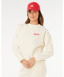 RIP CURL SURF PUFF INSPIRED CREW  - CAYENNE