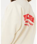 RIP CURL SURF PUFF INSPIRED CREW  - CAYENNE