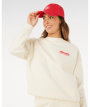 RIP CURL SURF PUFF INSPIRED CREW  - CAYENNE