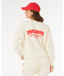 RIP CURL SURF PUFF INSPIRED CREW  - CAYENNE