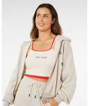 SURF SIDE SPLICED ZIP THROUGH- GREY MARLE
