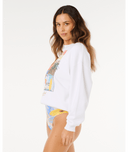 RIP CURL HAYLEY O O/S DROP SHLDR CREW- OPTICAL WHITE