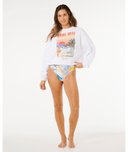 RIP CURL HAYLEY O O/S DROP SHLDR CREW- OPTICAL WHITE