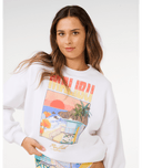 RIP CURL HAYLEY O O/S DROP SHLDR CREW- OPTICAL WHITE