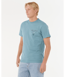 RIP CURL FADE OUT ICON TEE - STORM BLUE