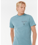 RIP CURL FADE OUT ICON TEE - STORM BLUE