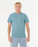 RIP CURL FADE OUT ICON TEE - STORM BLUE