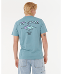 RIP CURL FADE OUT ICON TEE - STORM BLUE