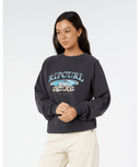 RIP CURL CATALINA ISLAND RAGLAN CREW - WASHED BLACK