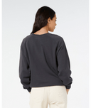 RIP CURL CATALINA ISLAND RAGLAN CREW - WASHED BLACK