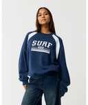 RIP CURL RETRO SWELL OVERSIZED CREW - NAVY
