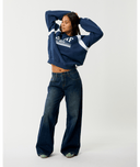 RIP CURL RETRO SWELL OVERSIZED CREW - NAVY