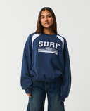 RIP CURL RETRO SWELL OVERSIZED CREW - NAVY