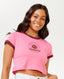 RIP CURL HOOKIPA BABY TEE  - MID PINK