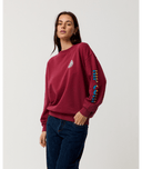 RIP CURL SG HERITAGE OVERSIZED FLEECE - PLUM