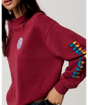 RIP CURL SG HERITAGE OVERSIZED FLEECE - PLUM