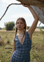 AFENDS POSITION SEERSUCKER CHECK MAXI DRESS - NAVY CHECK