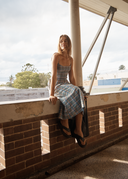 AFENDS AMELIE CHECK MIDI DRESS - MULTI