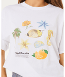 RIP CURL POOLSIDE HERITAGE TEE - OPTICAL WHITE