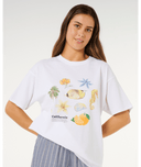RIP CURL POOLSIDE HERITAGE TEE - OPTICAL WHITE