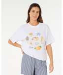 RIP CURL POOLSIDE HERITAGE TEE - OPTICAL WHITE