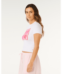 RIP CURL SURF SIDE FITTED TEE - OPTICAL WHITE
