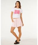 RIP CURL SURF SIDE FITTED TEE - OPTICAL WHITE