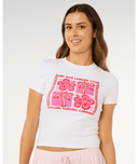 RIP CURL SURF SIDE FITTED TEE - OPTICAL WHITE