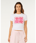 RIP CURL SURF SIDE FITTED TEE - OPTICAL WHITE