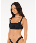 RIP CURL SAN CARLOS BRODERIE D-DD CROP - BLACK