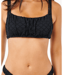 RIP CURL SAN CARLOS BRODERIE D-DD CROP - BLACK