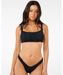 RIP CURL SAN CARLOS BRODERIE D-DD CROP - BLACK