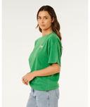 RIP CURL SURF REVIVAL HERITAGE TEE - BRIGHT GREEN
