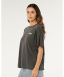 RIP CURL SURF REVIVAL HERITAGE TEE - WASHED BLACK