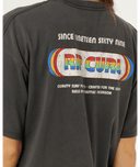 RIP CURL SURF REVIVAL HERITAGE TEE - WASHED BLACK
