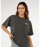 RIP CURL SURF REVIVAL HERITAGE TEE - WASHED BLACK