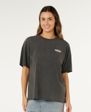 RIP CURL SURF REVIVAL HERITAGE TEE - WASHED BLACK