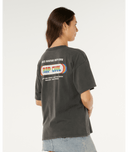 RIP CURL SURF REVIVAL HERITAGE TEE - WASHED BLACK