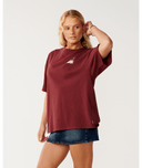 RIP CURL SPORTS DEPARTMENT HERITAGE TEE - DARK PLUM