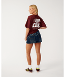 RIP CURL SPORTS DEPARTMENT HERITAGE TEE - DARK PLUM